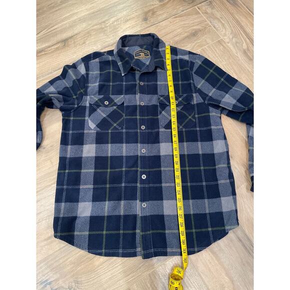 Freedom Foundry Dry Goods Co. Blue Grizzly Flannel Fleece Shirt XL - Picture 6 of 9
